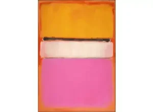 Rothko White Center (Yellow, Pink, and Lavender on Rose)