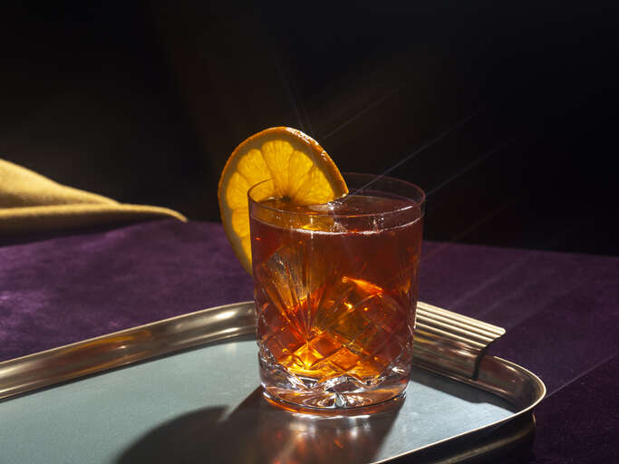 A glass of Negroni