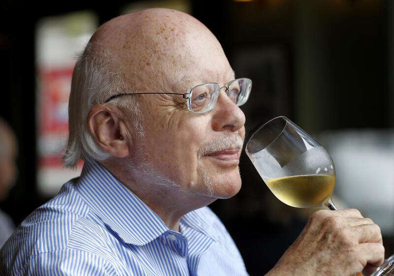 Terry Leighton of Kalin Cellars drinking wine