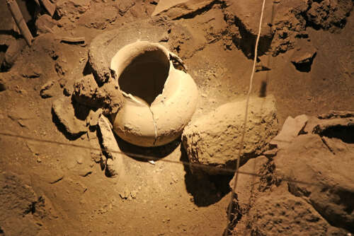 Ancient storage jar in Areni-1 cave