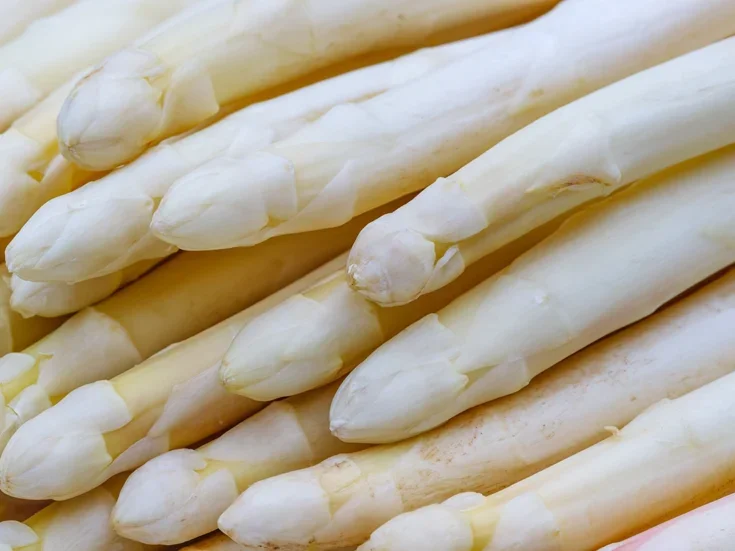 At the table: White asparagus