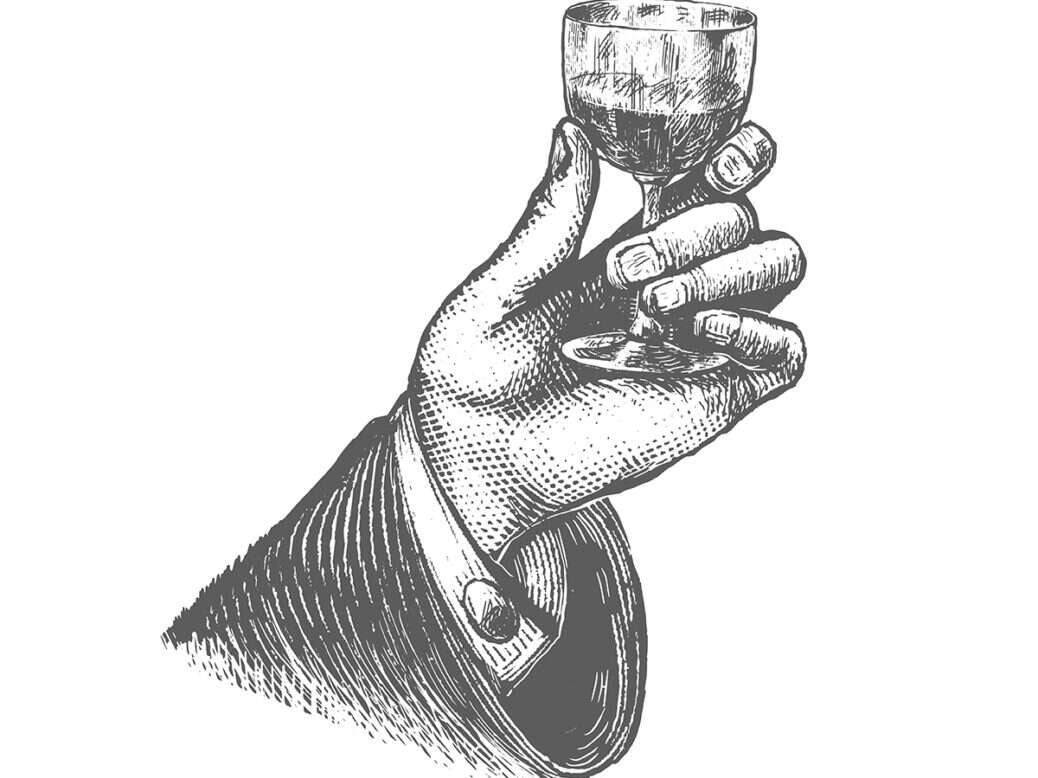 Gentlemen's club wine glass