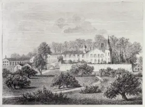 A drawing of Château Lafite Rothschild 1868