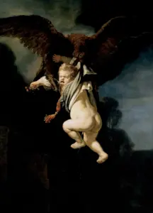 Ganymede the cupbearer of Zeus by Rembrandt