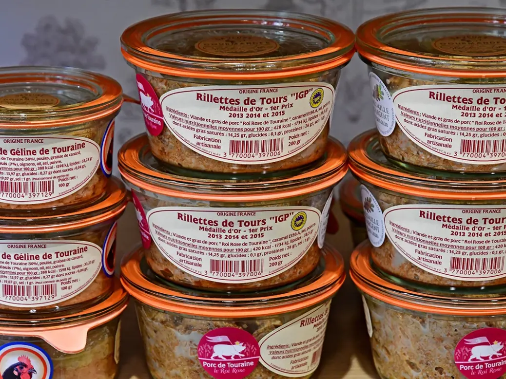 Jars of Rillettes de Tours