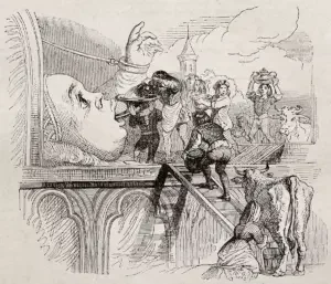 A scene from a book by Rabelais with Beaujolais