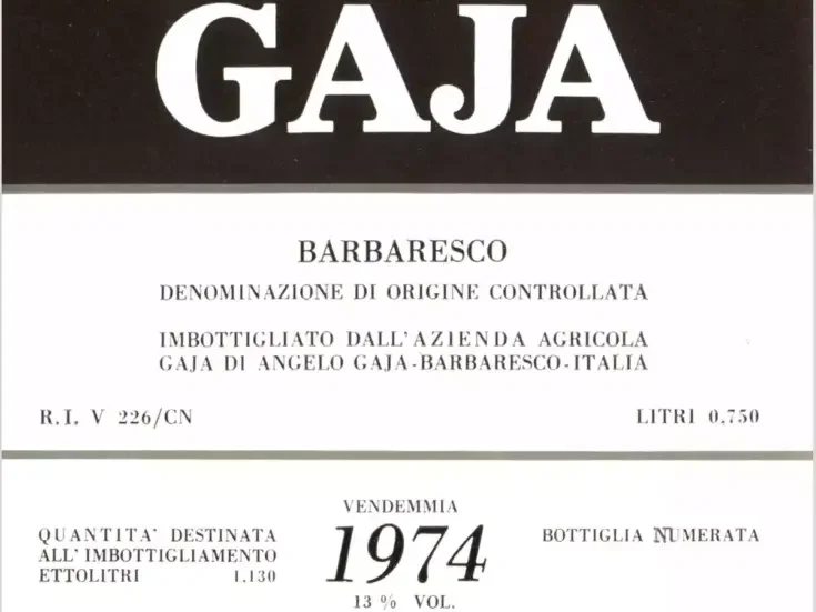Gaja Barbaresco label