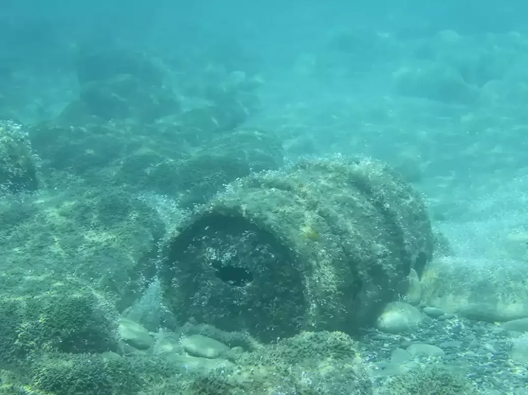 barrel of wine underwater