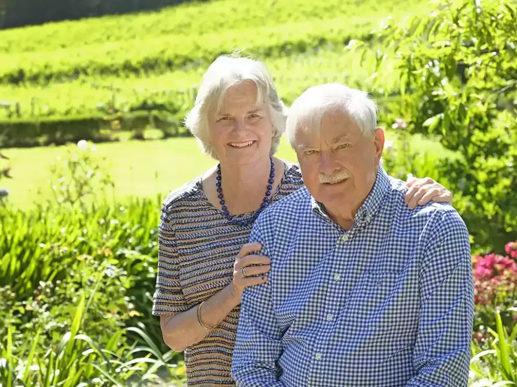 Brian Croser with his wife Ann Croser.