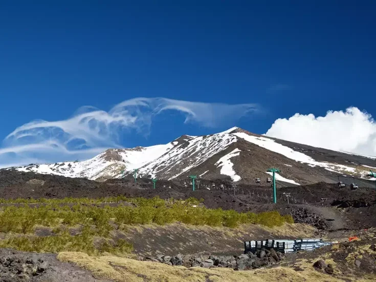 Vineyards surrounding Mount Etna