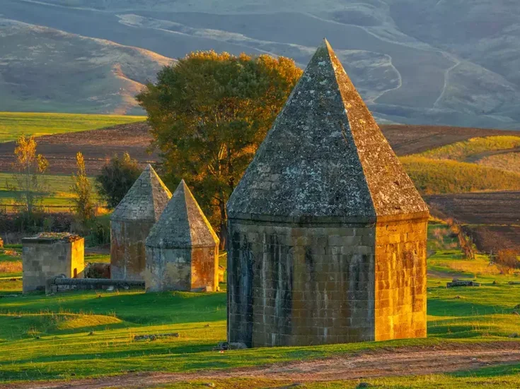 Tombs in the village Kelekhana, Shamakhi. Azerbaijan