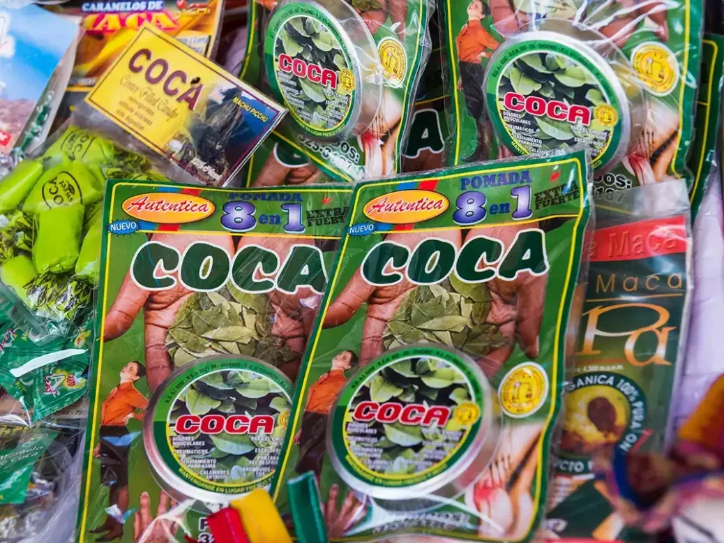 psychoactive coca leaves