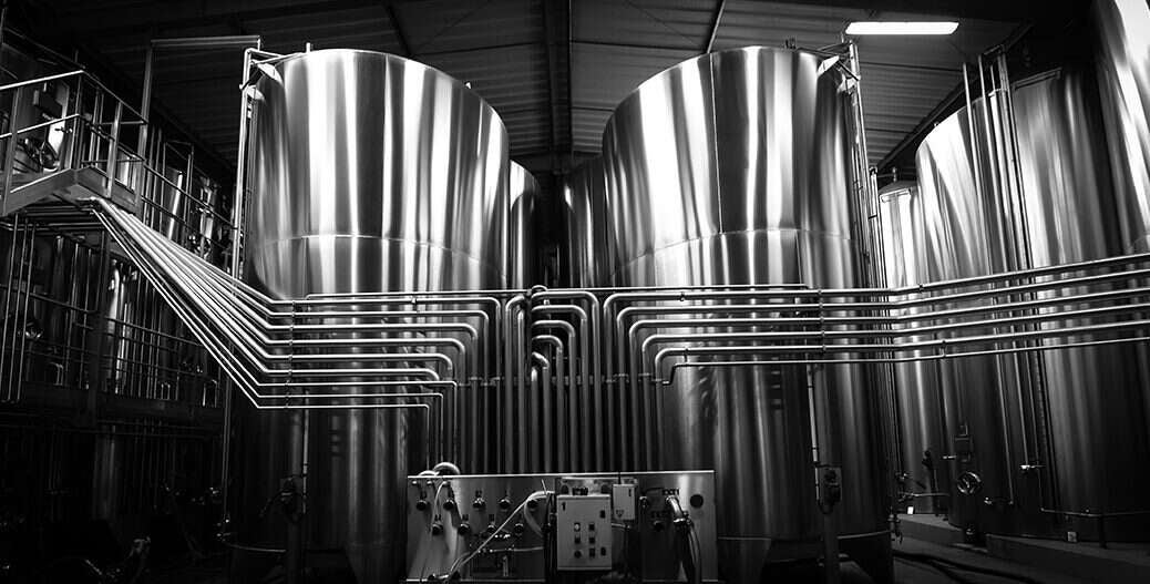 Stainless steel tanks, often used in wineries thought of as subscribing to modernism