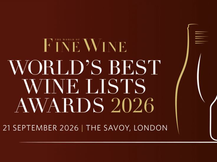 A banner saying: "The World of Fine Wine. World's Best Wine Lists Awards 2026. 21 September 2026. The Savoy, London.